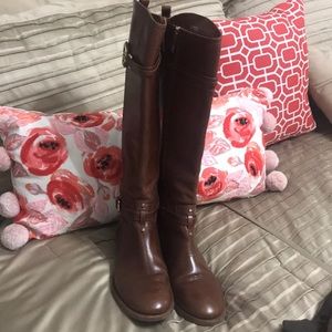 Tory Burch brown riding boots